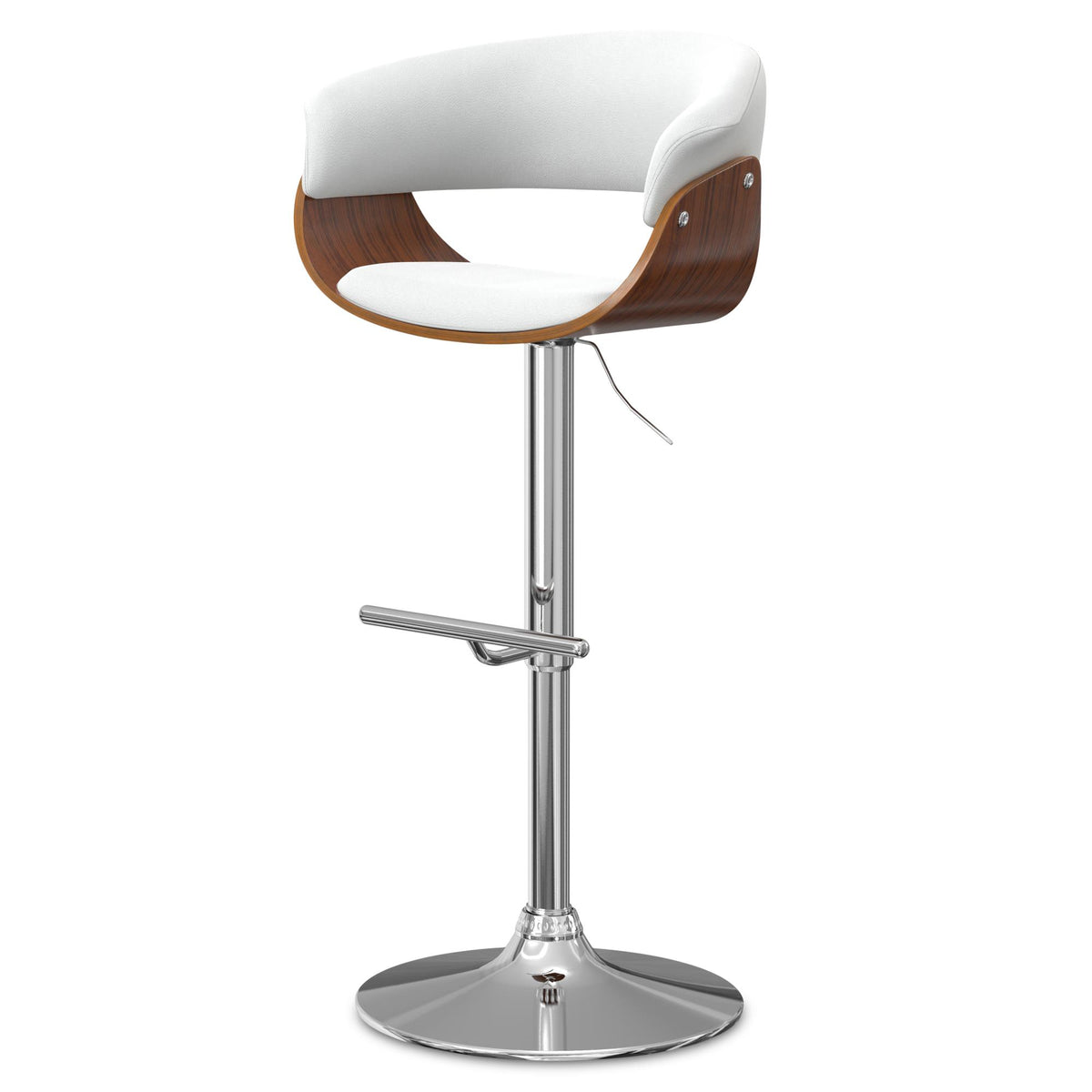 Odyssey - Adjustable Swivel Bar Stool - White