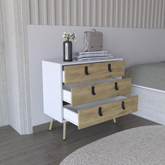 Perseus Dresser, Modern 3-Drawer Unit with Handles