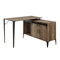 Cosmos 48" Gray Oak & Black Finish Writing Desk
