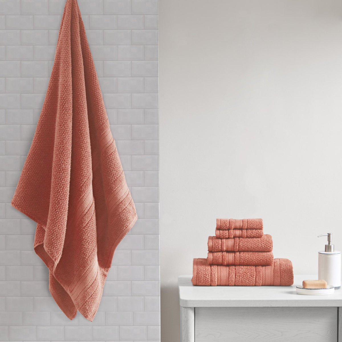 Nova Soft Cotton Quick Dry Bath Towel 6 Piece Set