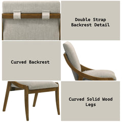 Venus Gray Chenille & Vintage Oak Side Chair (Set of 2)