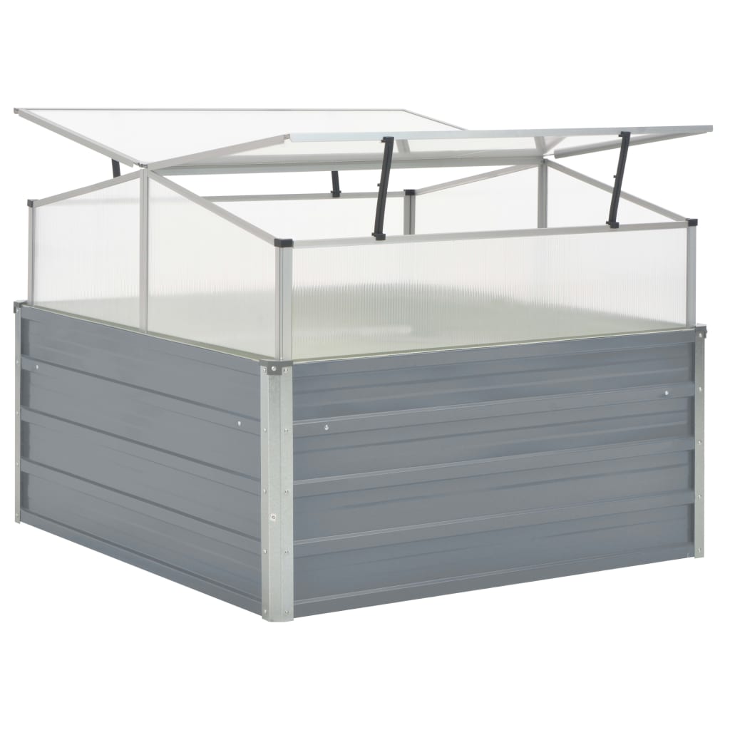 Greenhouse 39.4x39.4x33.5 Galvanized Steel Gray
