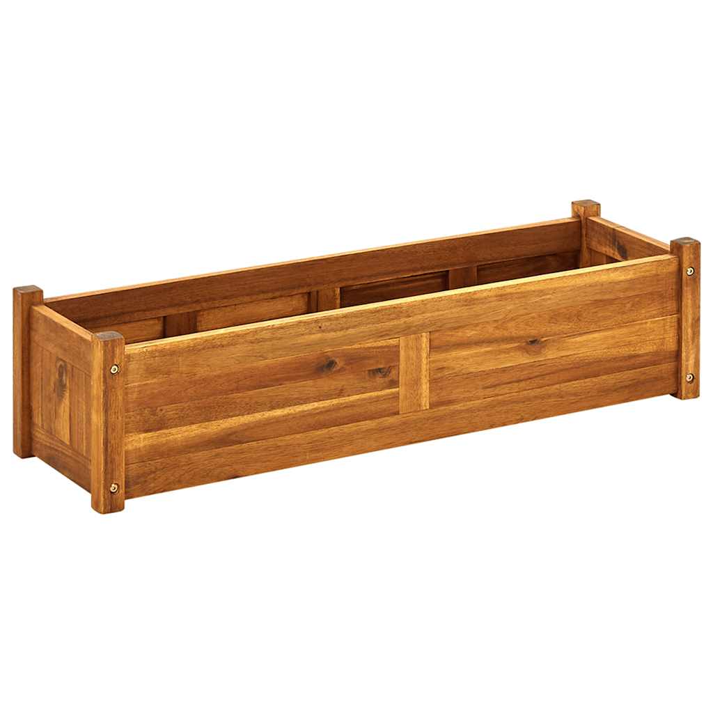 Garden Raised Bed Acacia Wood 39.4x11.8x9.8