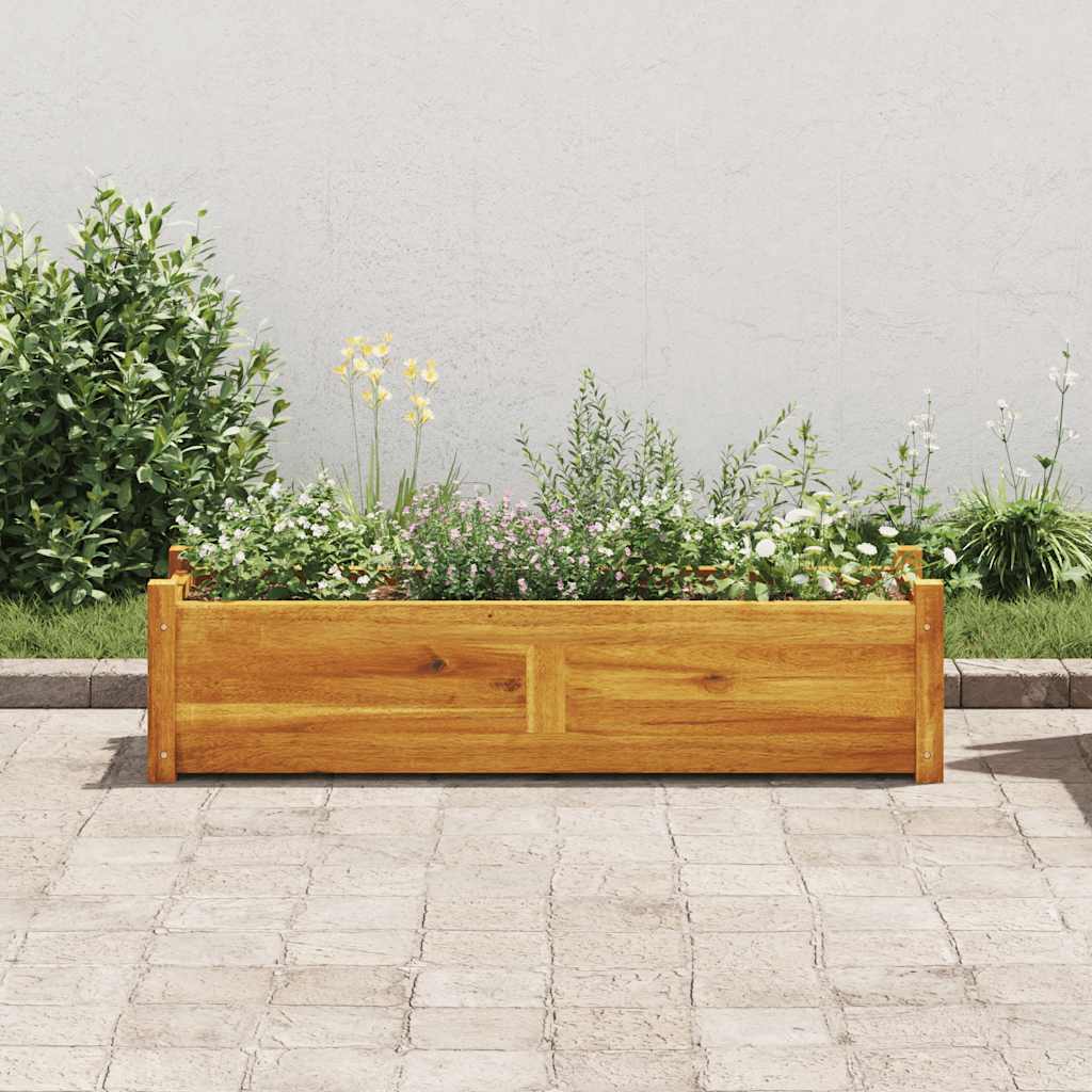 Garden Raised Bed Acacia Wood 39.4x11.8x9.8