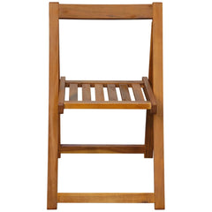 Folding Chair Set of 2 Natural wood Acacia wood Medium Foldable