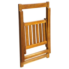 Folding Chair Set of 2 Natural wood Acacia wood Medium Foldable