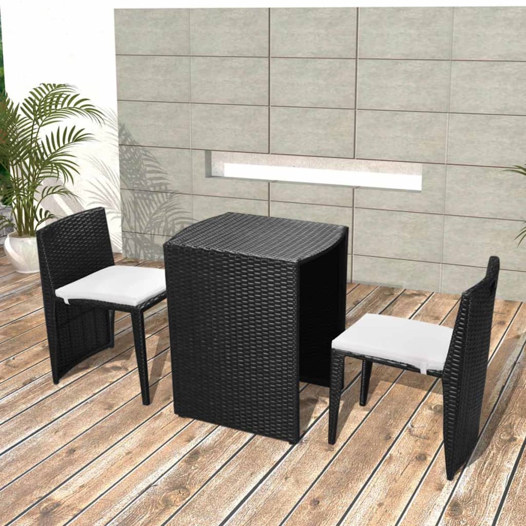 Dining Table And Chair Black and Cream White