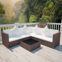 Patio Furniture Brown Poly Rattan Medium Removable Covers