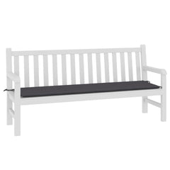 Anthracite garden bench cushion in Oxford fabric, measuring 70.9x19.7x1.2 inches.