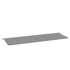 Gray Oxford fabric garden bench cushion, 59.1x19.7x1.6 inches, with ties.