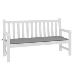 Gray Oxford fabric garden bench cushion, 59.1x19.7x1.6 inches, with ties.