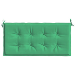Green Oxford fabric garden bench cushion, 47.2x19.7x1.6 inches, with ties and tufting.