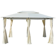 Garden Marquee with Curtains 157.5x118.1 White