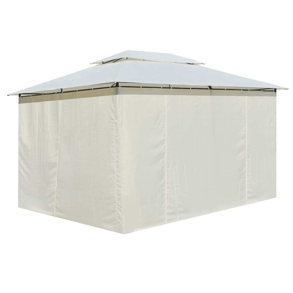 Garden Marquee with Curtains 157.5x118.1 White