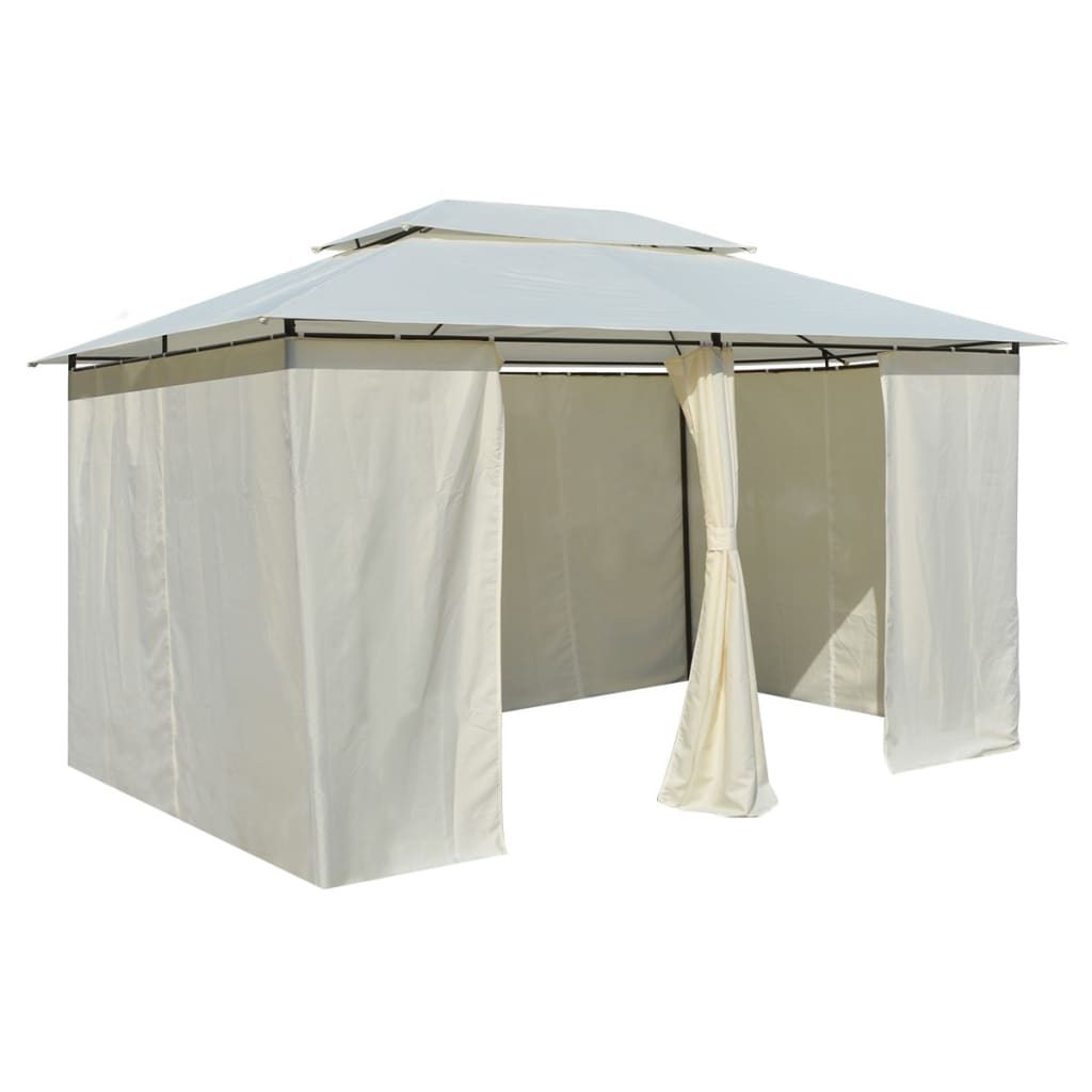 Garden Marquee with Curtains 157.5x118.1 White