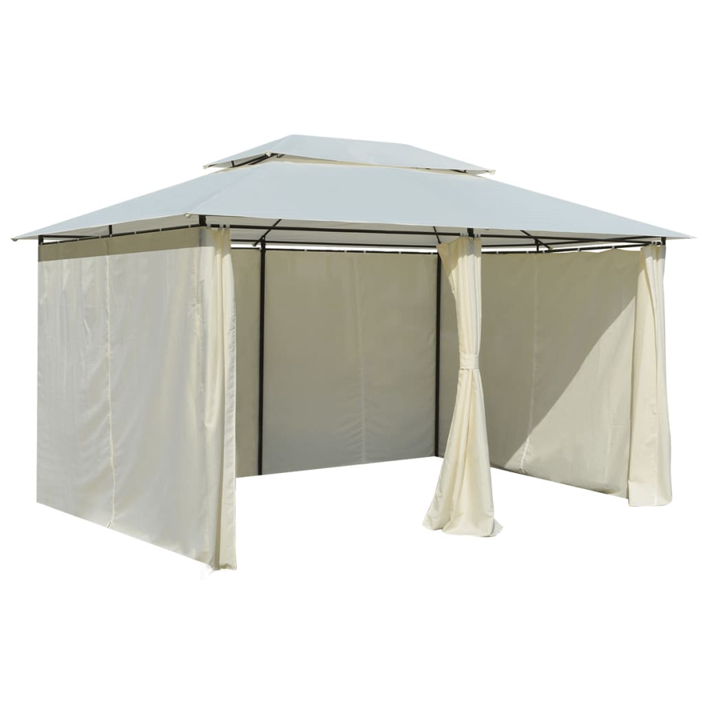 Garden Marquee with Curtains 157.5x118.1 White