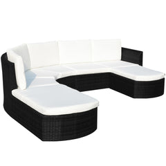 Garden Furniture Set Black PE rattan Modular Garden Sofa Set