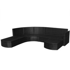 Garden Furniture Set Black PE rattan Modular Garden Sofa Set