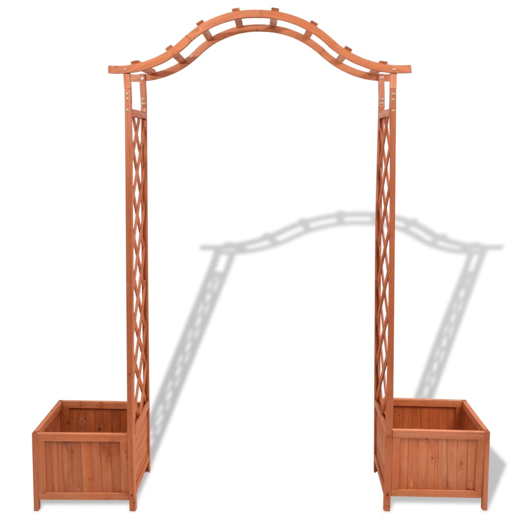 Trellis Rose Arch with Planters 70.9x15.7x80.7
