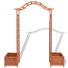 Trellis Rose Arch with Planters 70.9x15.7x80.7