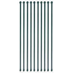 Garden Post Set of 10 Green Metal 3.3 ft Durable Garden Post