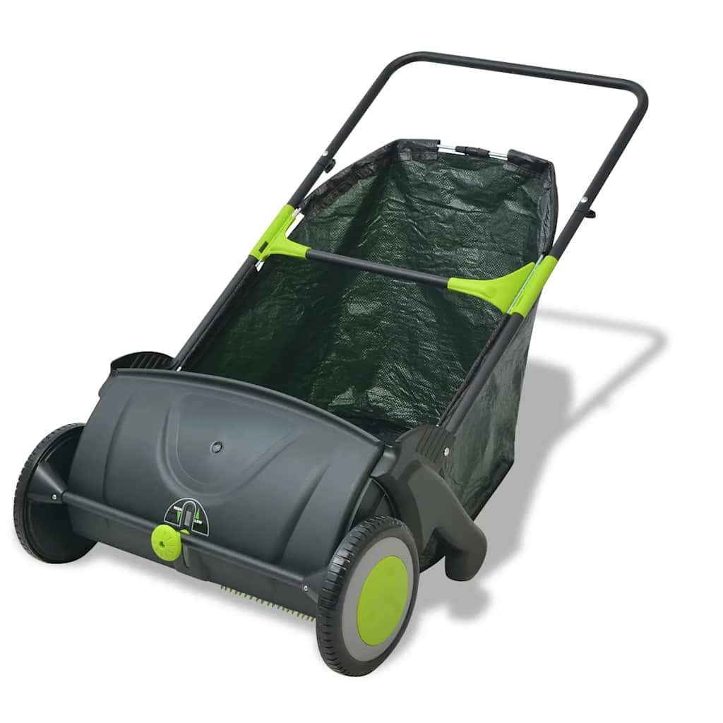 Lawn Sweeper Black and Green PP body Medium Height-Adjustable
