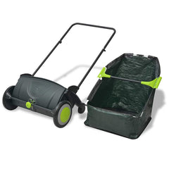 Lawn Sweeper Black and Green PP body Medium Height-Adjustable