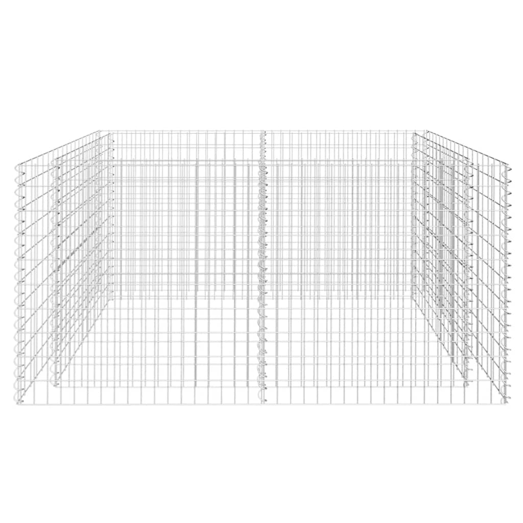 Gabion Raised Bed Steel 70.9x35.4x39.4 Silver
