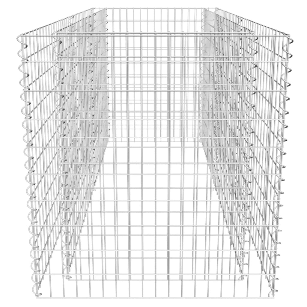 Gabion Raised Bed Steel 70.9x35.4x39.4 Silver