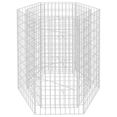 Gabion Raised Bed Silver Galvanized Steel 39.4 x 35.4 x 39.4 in