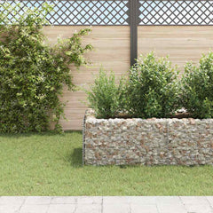 Gabion Raised Bed Silver Galvanized steel Large