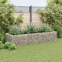 Gabion Raised Bed Silver Galvanized Steel 106.3 x 35.4 x 19.7 in