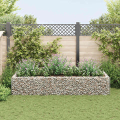 Gabion Raised Bed Silver Galvanized Steel 106.3 x 35.4 x 19.7 in