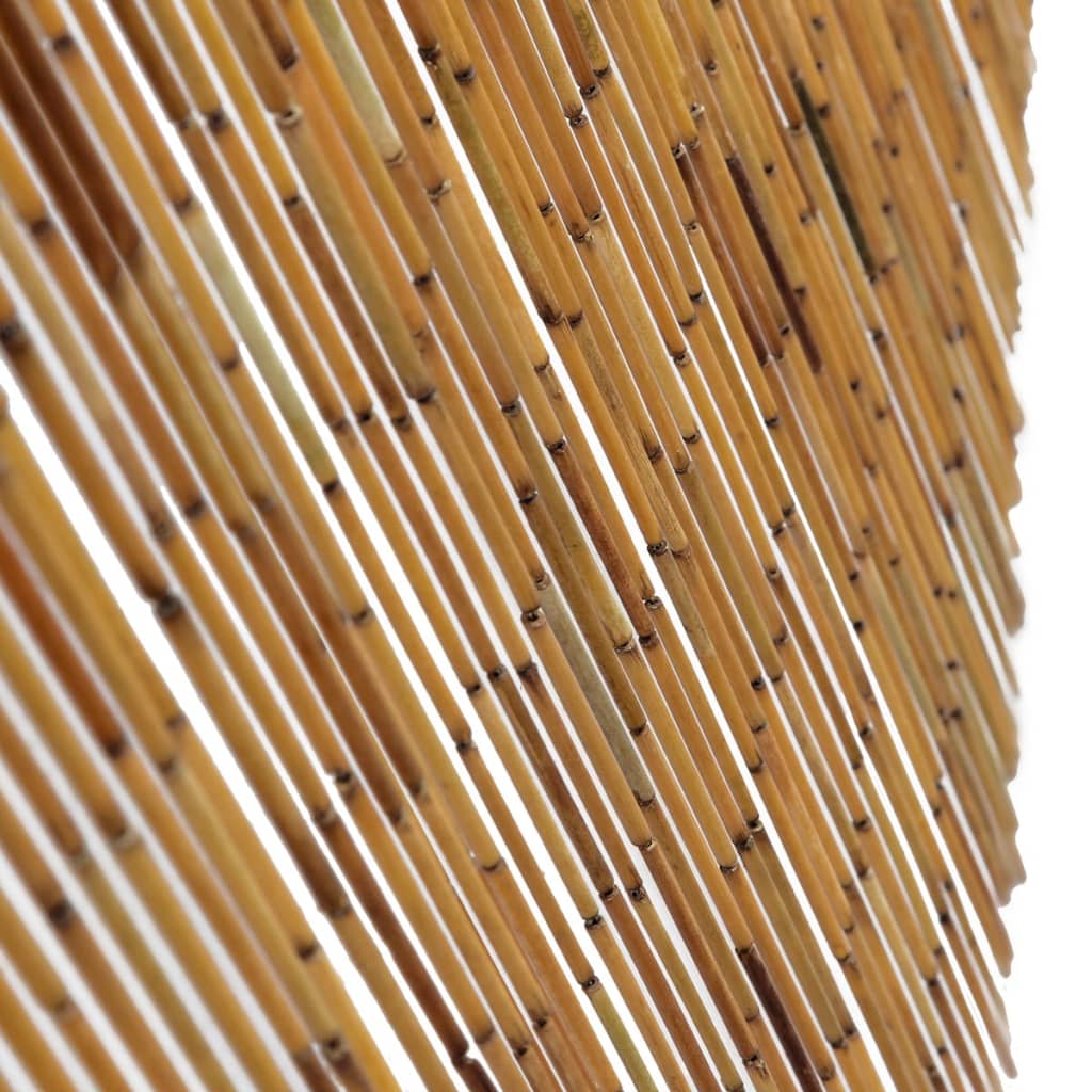 Bostome bamboo door curtain in brown, measuring 35.4x78.7 inches, with dense bamboo strands.