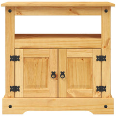 TV Cabinet Brown Solid waxed pinewood Medium TV Cabinet