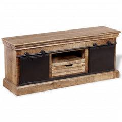 TV Cabinet Multicolor Solid mango wood 43.3 x 11.8 x 17.7 in