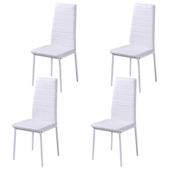 Dining Table And Chair Set of 4 Black and White