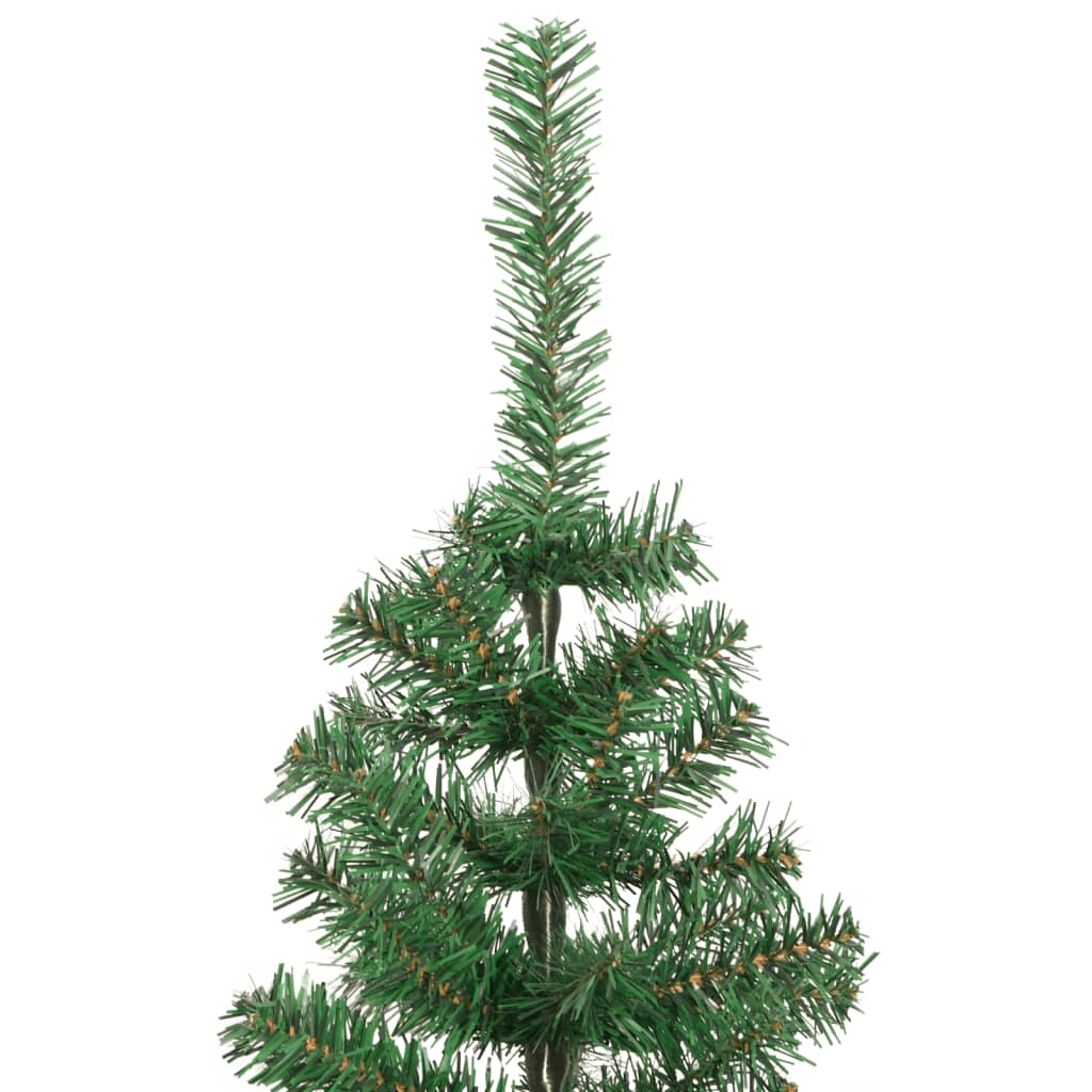 An 8-foot green artificial Christmas tree with 1300 PVC branches.