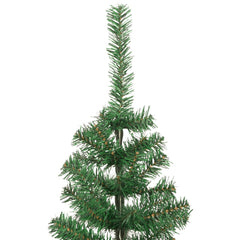 An 8-foot green artificial Christmas tree with 1300 PVC branches.