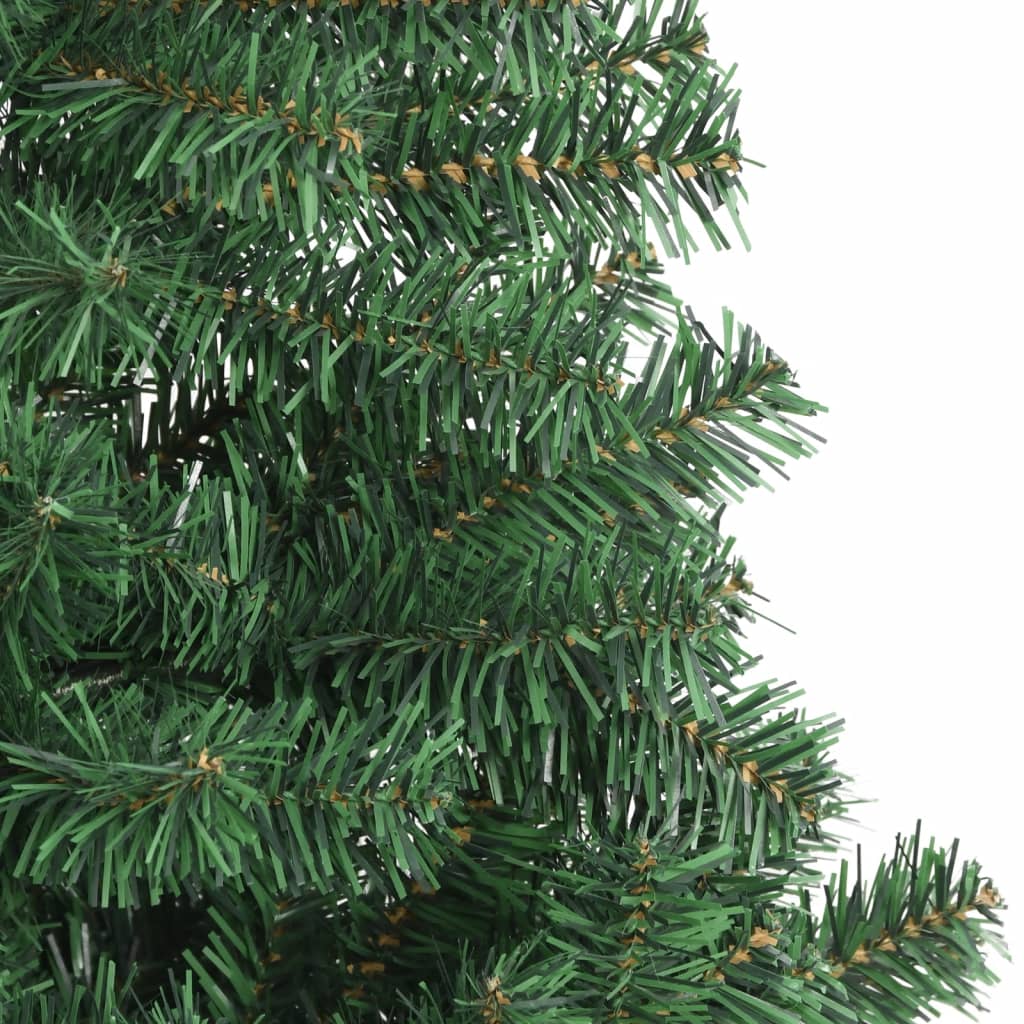 An 8-foot green artificial Christmas tree with 1300 PVC branches.