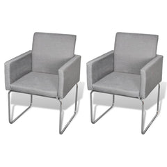 Dining Chairs 2 pcs Gray 58 x 56 x 86 cm fabric