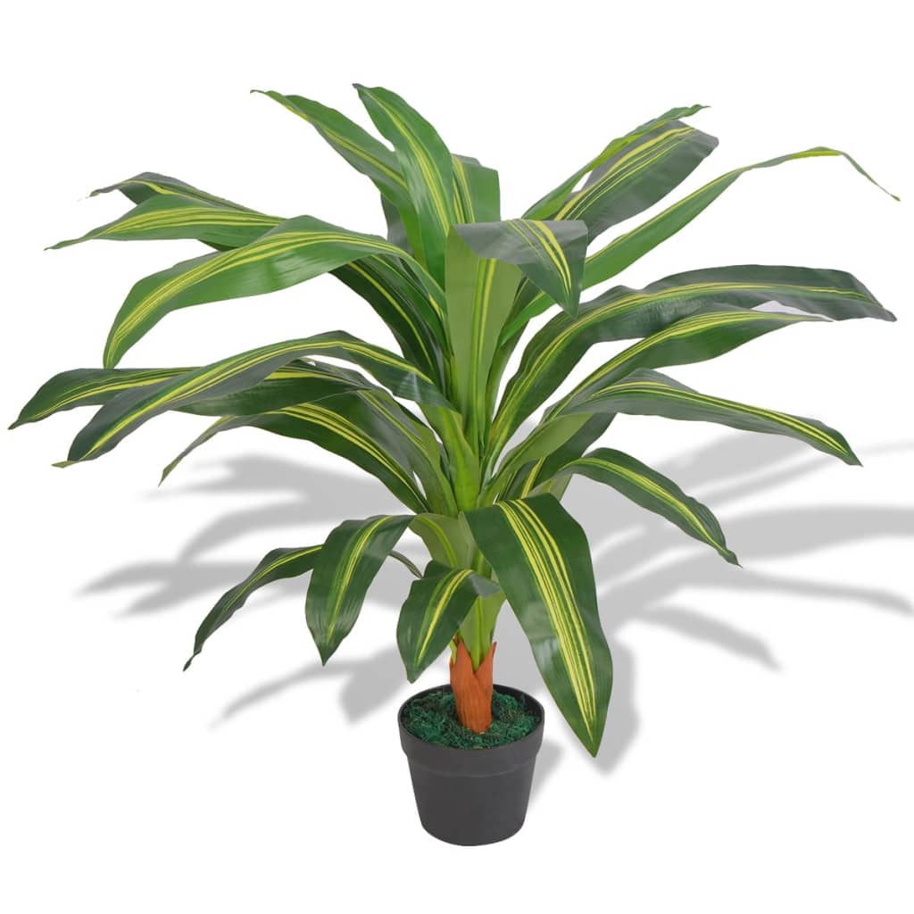 Artificial Dracaena Plant with Pot 35.4 Green
