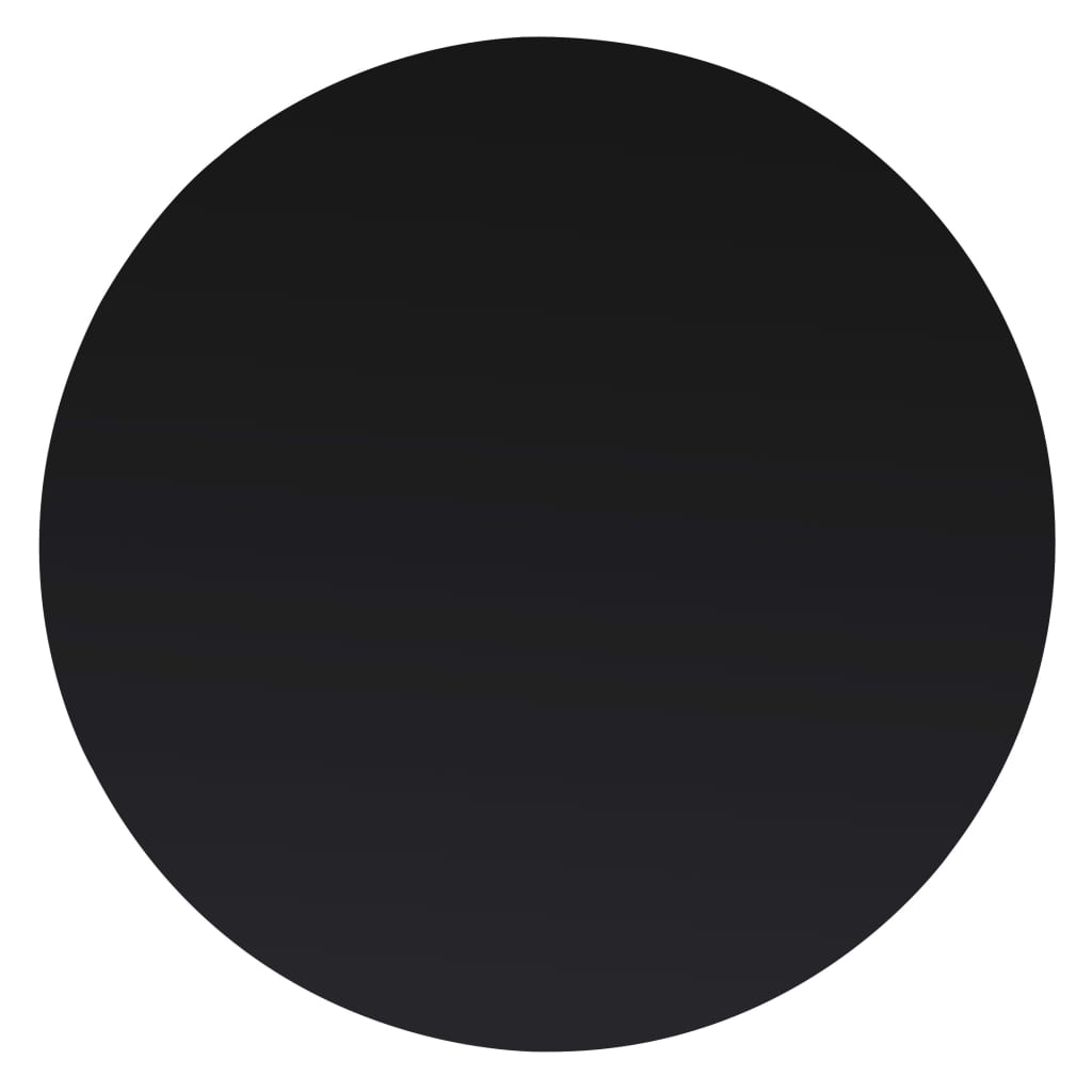 Table Top Black Tempered Glass 27.6 in diameter Round Modern