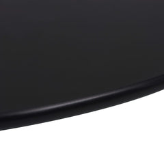 Table Top Black Tempered Glass 27.6 in diameter Round Modern