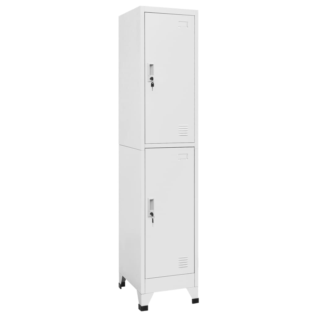 Locker Grey Steel Medium Locker Rectangular Industrial