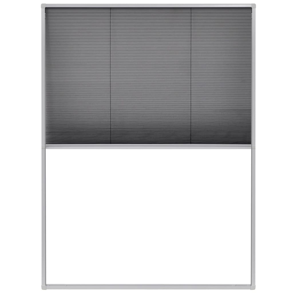 White Bostome Plisse insect screen with aluminum frame, 23.6x31.5 inches.
