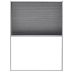 White Bostome Plisse insect screen with aluminum frame, 23.6x31.5 inches.