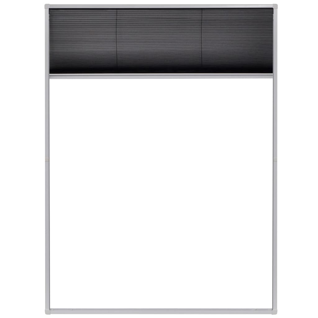 White Bostome Plisse insect screen with aluminum frame, 23.6x31.5 inches.