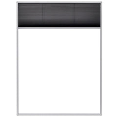 White Bostome Plisse insect screen with aluminum frame, 23.6x31.5 inches.