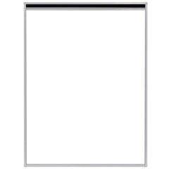 White Bostome Plisse insect screen with aluminum frame, sized 23.6x31.5 inches.
